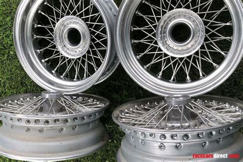 Set Of 4 Triumph Tr Wire Wheels 45jx15 60 Spoke