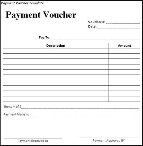 Peoplesoft voucher tables in the data warehouse. Free Payment Voucher Template Excel 0 - reinadela selva ...