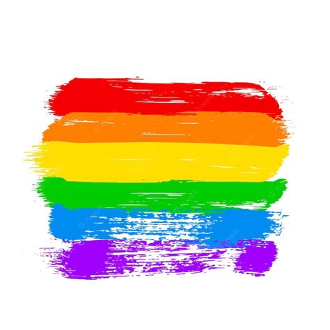premium vector lgbt community flag acrylic brush strokes the colors of the rainbow isolated on