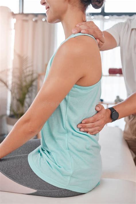 Chiropractor Physiotherapy And Back Pain Of Woman While At Physiotherapist For A Massage