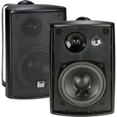 Dual LU43PB 100 Watt 3-way Indoor/Outdoor Speakers in Black (Pair)