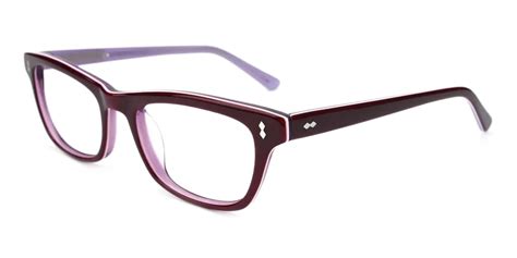 Leaf Rectangle Purple Frames Glasses Abbe Glasses