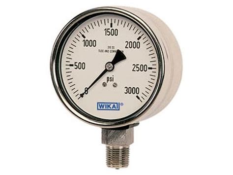 Wika 9251707 Industrial Liquid Filled Pressure Gauge 2 12 Dial 0 1000