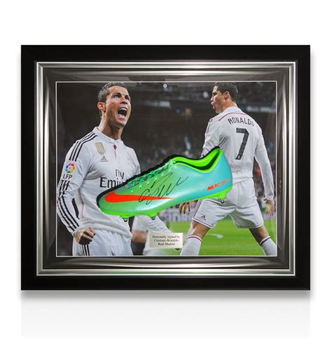 Cristiano Ronaldo Signed And Framed Nike Mercurial Veloce Sg Boot Real