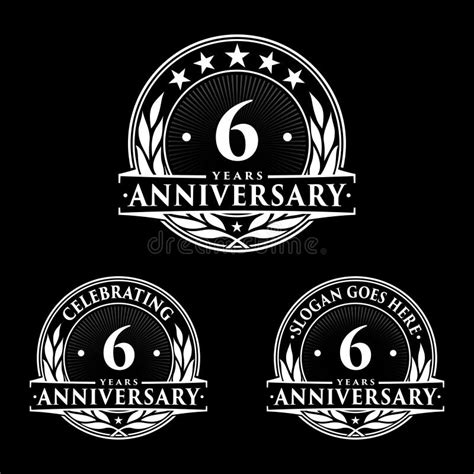 6 Years Anniversary Design Template Anniversary Vector And Illustration 6th Logo Stock Vector