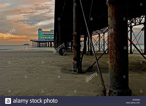 The Grand Pierweston Super Mare Stock Photo Alamy