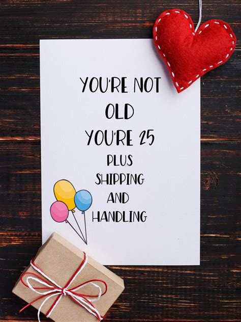 Funny Birthday Card Aging Humor Card Happy Birthday Card Etsy
