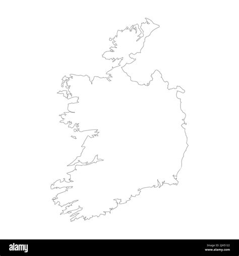 Ireland Vector Country Map Outline Stock Vector Image And Art Alamy