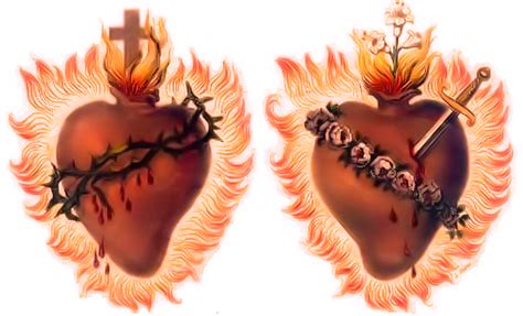 Sacred Heart Of Jesus And The Immaculate Heart Of Mary Two Hearts That Lead Us To Heaven Heart