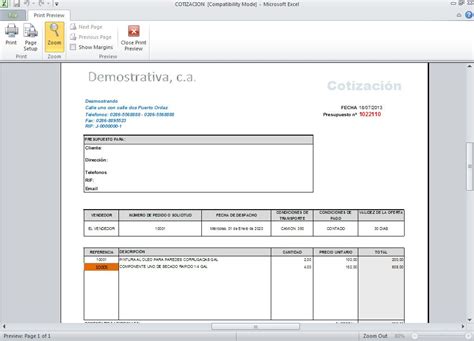 Hoja Excel Para Cotizaciones Personalizable A Tu Negocio Bs 20000
