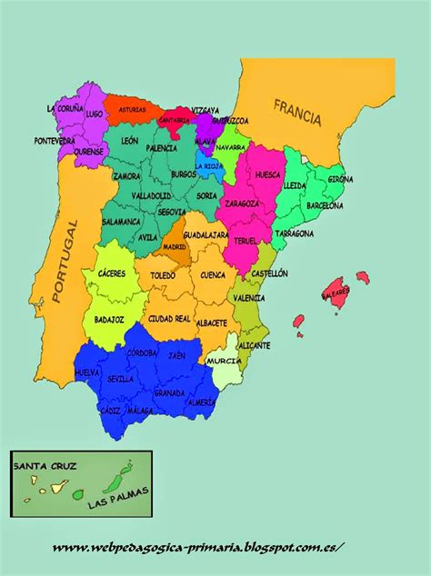 Mapa PolÍtico De EspaÑa Geografia Web PedagÓgica Primaria