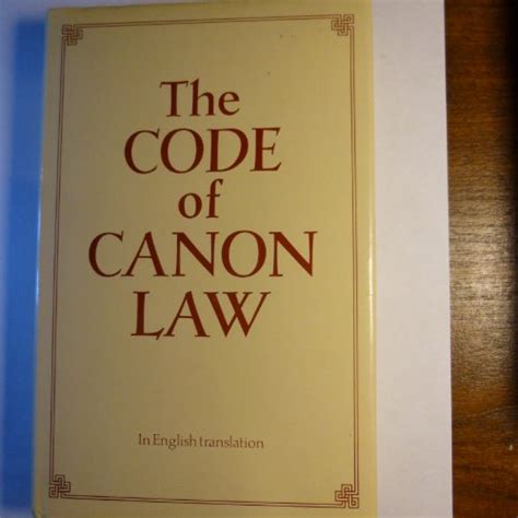 The Code Of Canon Law In English Translation Catholic Church
