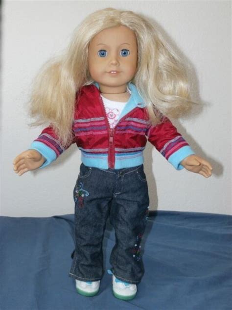 American Girl Doll Jly Truly Me 22 Ready For Fun Meet Outfit Blonde Blue Eyes Ebay