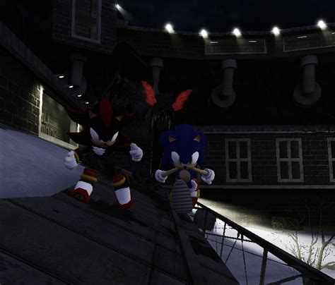 Sonic And Shadow Running By Dragoshi1 On Deviantart