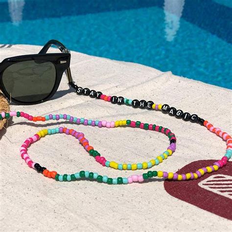Sunglasses Chain Beaded Eyeglass Chain Trendy And Colourful Etsy In
