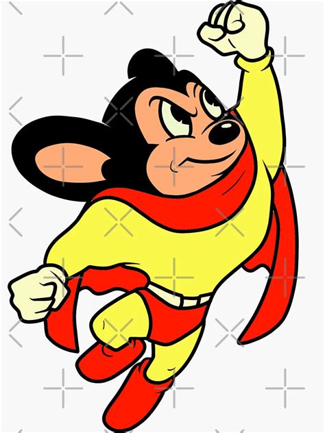 Mighty Mouse Sticker For Sale By Peart Redbubble