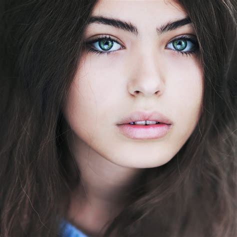 Blue Eyes By Jovana Rikalo On 500px Black Hair Green Eyes Girl With
