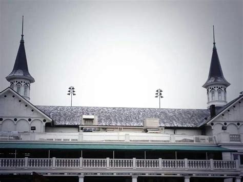 The famed twin spires at churchill downs where lit in red, western kentucky hilltopper red to honor the man who became as big a symbol of churchill as the. Snowing at Churchill Downs Twin Spires | Churchill downs ...