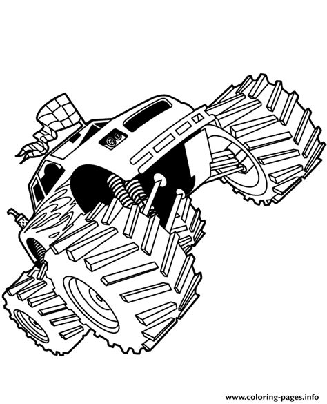 Forever in our heart september 11. Monster Jam Monster Truck With Racing Flag Coloring Pages ...