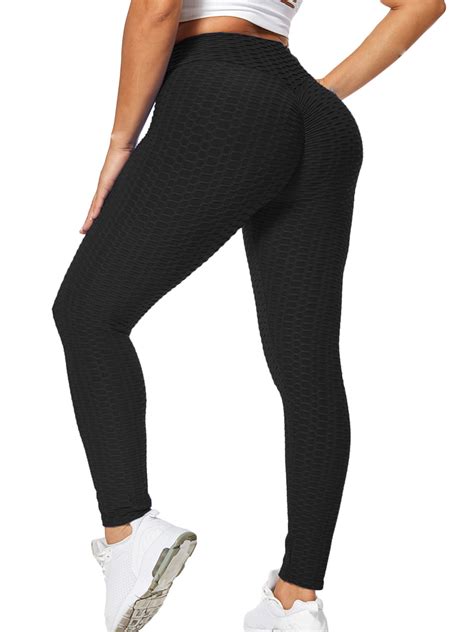 dodoing women s high waist yoga pants tummy control workout ruched butt lifting stretchy