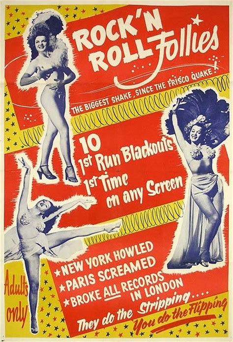 Rock N Roll Follies Sheet Vintage Poster Art Retro Artwork