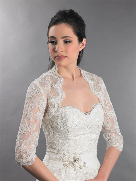 34 Sleeve Bridal Lace Wedding Bolero Jacket Lace080 Lace0 Wedding