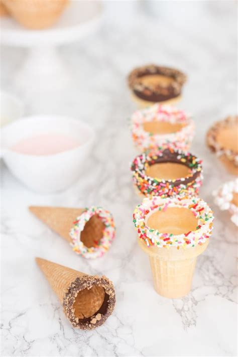 Diy Dipped Ice Cream Cones For A Summer Party Jamie Kamber Recipe