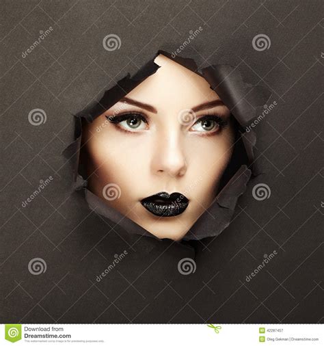 Conceptual Beauty Portrait Of Beautiful Young Woman Stock