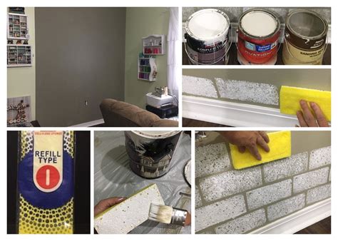 Roll both your colors onto the wall, slightly overlapping each other. How to paint a faux brick wall with a large sponge | Faux ...