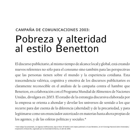 χείλια Καρποφόρος Βραχύνω Analisis De La Publicidad De Benetton De La Unidad Racial Παρασκευή