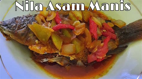 50 gram nanas, iris tipis bentuk kipas. RESEP NILA ASAM MANIS SUPER SIMPLE - YouTube