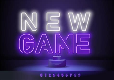 Premium Vector New Game Neon Sign Neon Symbol New Game Neon Text