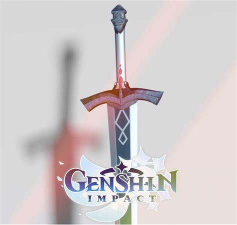 Genshin Impact Silver Sword 3d Model 3d Printable Cgtrader