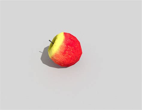 3d Model Low Poly Apple Vr Ar Low Poly Cgtrader