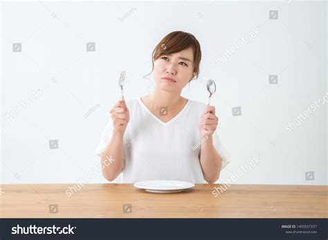 Asian Woman Spoon And Fork Images Stock Photos Vectors Shutterstock