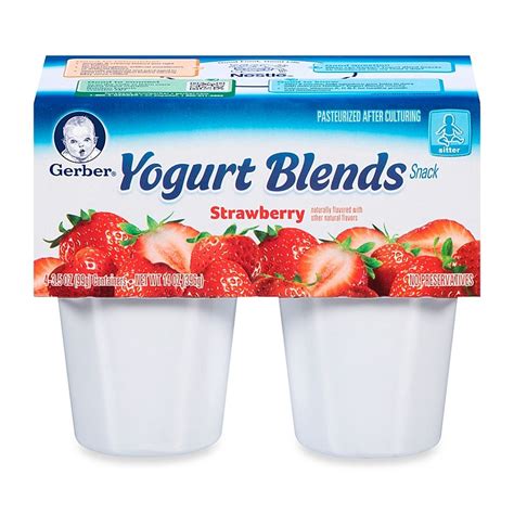 Gerber® Yogurt Blends 35 Oz Strawberry 4 Pack Buybuy Baby Baby