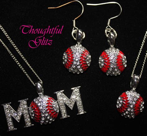 Mom Necklaces Earrings And Sportsball Necklace In Several Sports