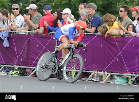 Olympics Cycling Time Trials Stock Photo Alamy
