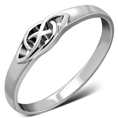 Celtic Plain Rings Plain Solid Sterling Silver Celtic Knot Ring Rp851