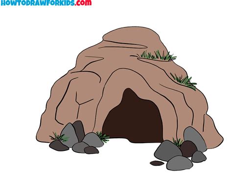 How To Draw A Cave Tutorial Di Disegno Facile Per I Bambini Leesweb