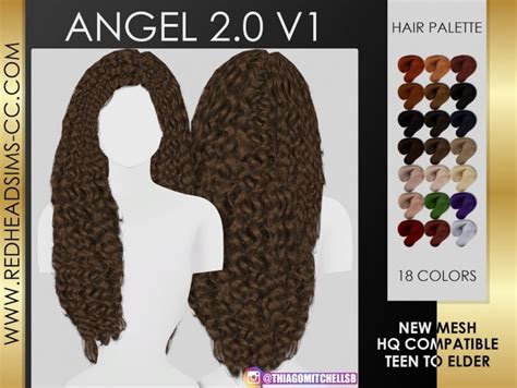 Angel Hair 20 By Thiago Mitchell At Redheadsims Sims 4 Updates