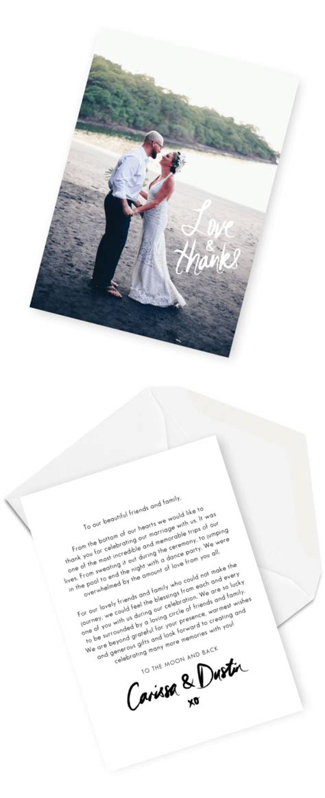 7 Wedding Thank You Cards Wording Samples From Bride And Groom