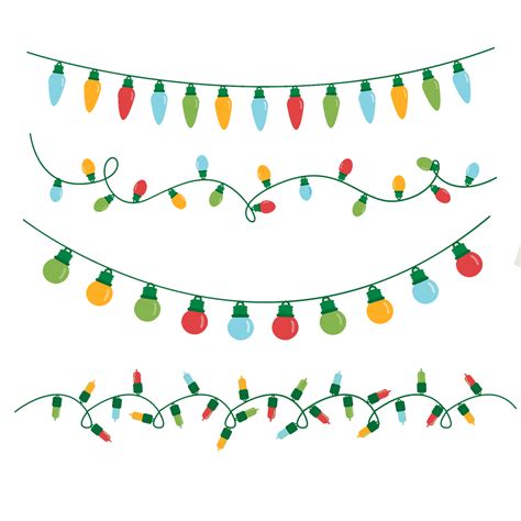 Free And Cute Christmas Lights Clipart For Your Holiday Decorations