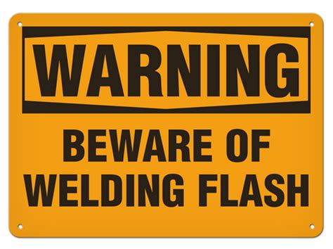 Incom Warning Beware Of Welding Flash Safety Sign