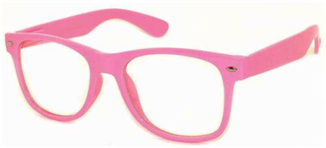 Classic 80s Vintage Retro Clear Lens Sunglasses Shades Nerds Pink Frame