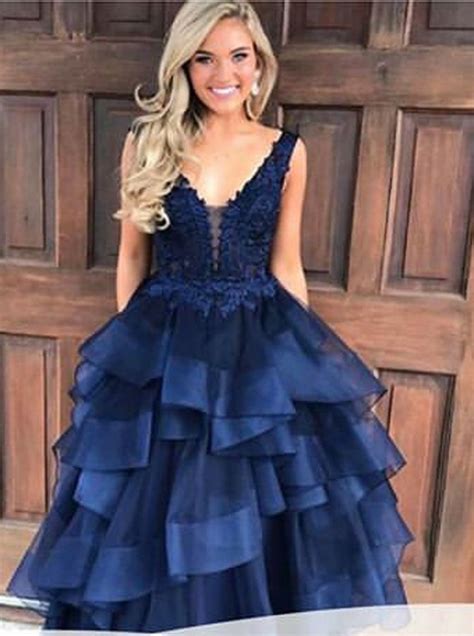 Navy Blue Prom Dress Blue Prom Dress Long Prom Dress Ball Gown Prom