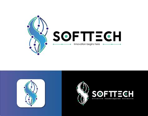 S Letter Tech Logo Soft Tech Logo Logo Design On Behance