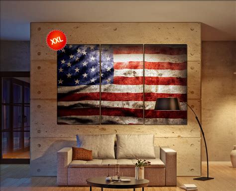American Flag Canvas Print United States Of America Flag Wall Art