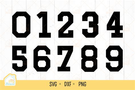 Sports Jersey Varsity Font Numbers Svg Graphic By Veczsvghouse