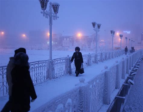 Yakutsk In Russia Has The Lowest Recorded Temperature In A Major City 645° C The Coldest